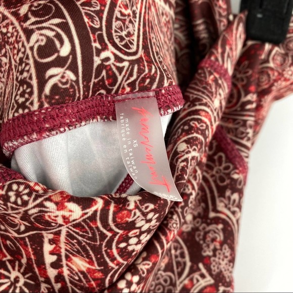 Free People FP Movement Womens Plie All Day Floral Leggings Henna Combo Size XS - Picture 7 of 11